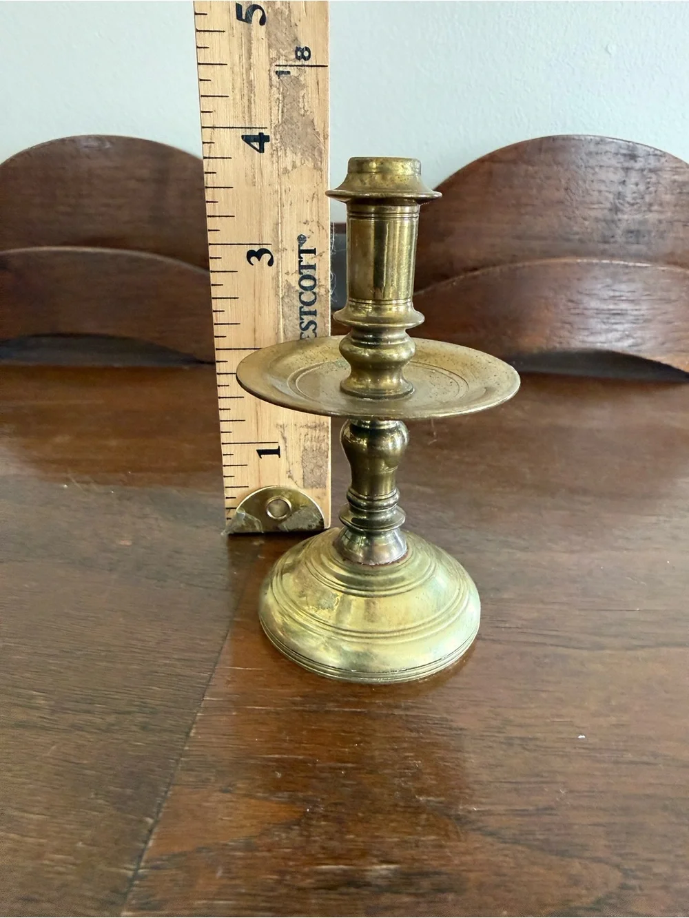 Virginia Metalcrafters Williamsburg Brass Mid-Drip Candlestick VM 16-39 4